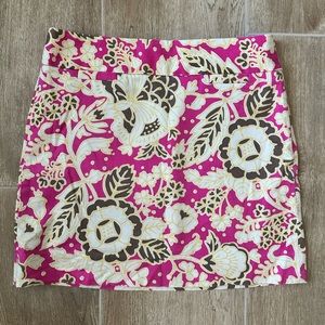 Size 0 JCREW patterned mini skirt